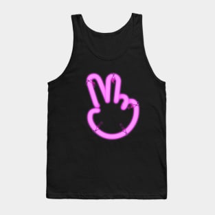 Neon Peace Emoji Tank Top